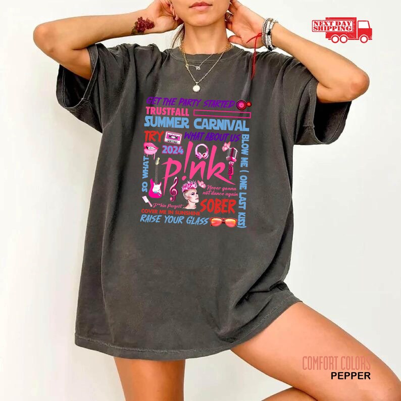 P!Nk Pink Singer Summer Carnival 2025 Tour Shirt Pink Fan Lovers Shirt