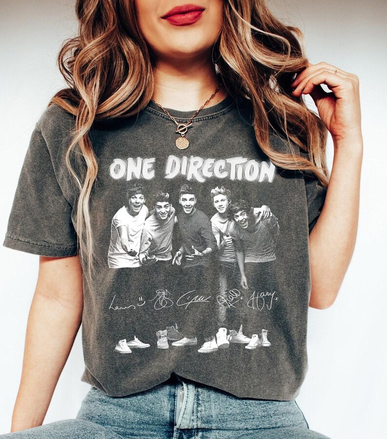 90S One Direction Pop Music Shirt Member'S Signature One Direction Shirt