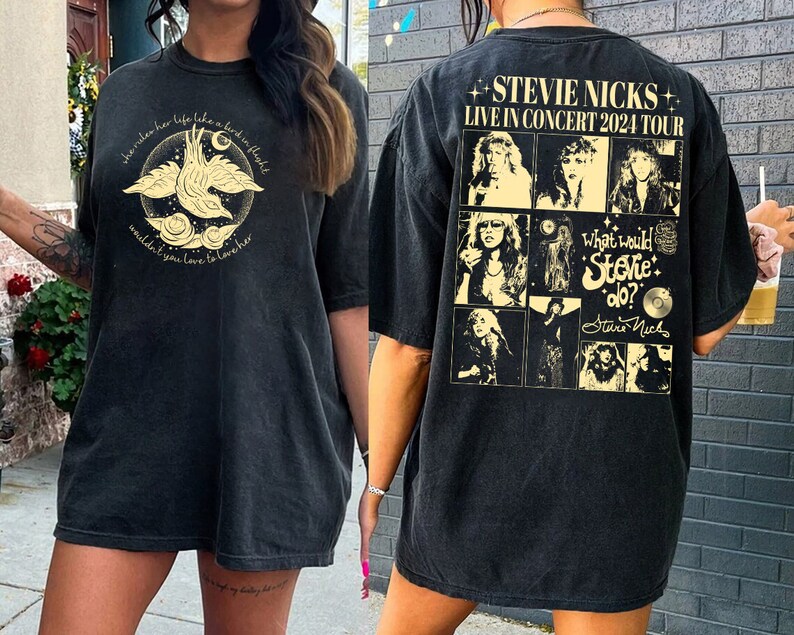 2025 Stevie Nicks Tour Live In Concershirt 2Side Stevie Nicks 2025 Tour Shirt
