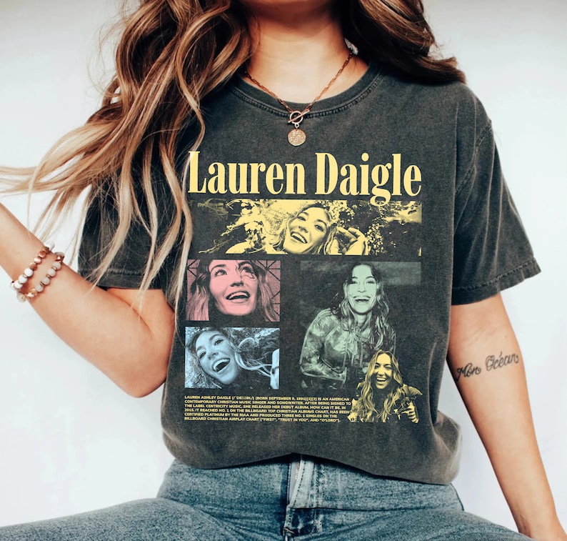 Retro Lauren Daigle 2025 Tour Thank God I Do Shirt 2025 Concert Lauren Daigle Merch