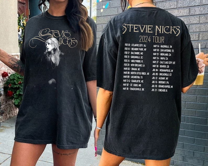 2Side Stevie Nicks Tour Shirt Stevie Nicks Live On Tour 2025 Graphic Stevie Nicks Shirt