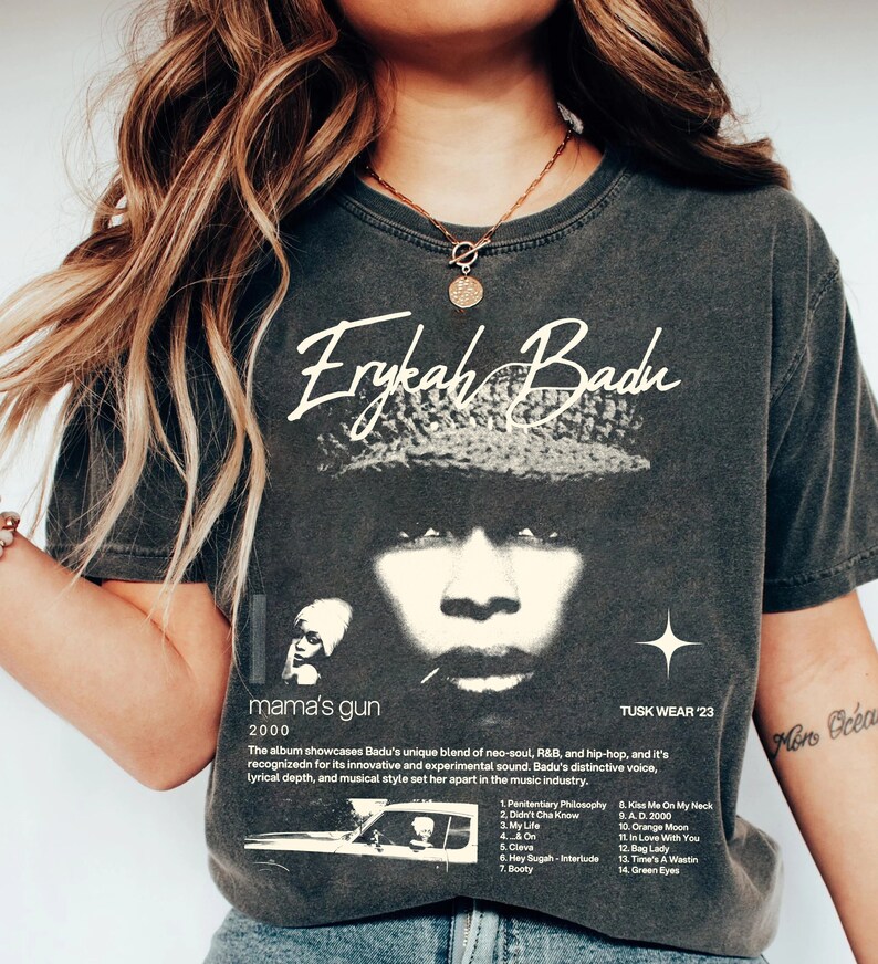Vintage 90S Erykah Badu Shirt Erykah Badu Shirt Erykah Badu Tour 2025 Shirt