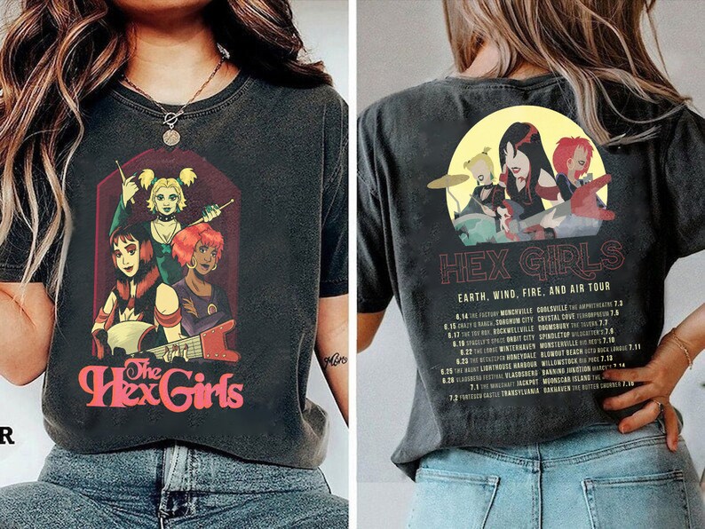 The Hex Girls 2Side Shirt The Hex Girls Rock Band Music Shirt