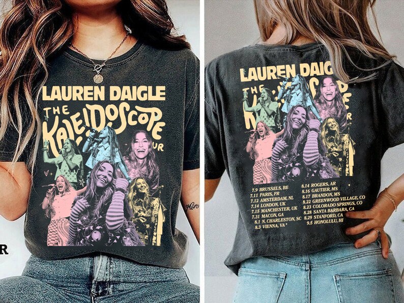 2 Sided Lauren Daigle The Kaleidoscope Tour 2025 Lauren Daigle Fan Gift Shirt