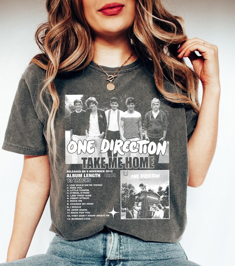 One Direction Graphic Shirt One Direction Album Music Shirt 1D Take Me Home Shirt