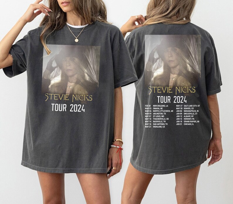 90S Stevie Nicks 2Side Shirt Stevie Nicks Merch Stevie Nicks Retro Shirt