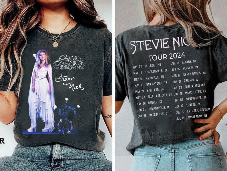 Graphic Stevie Nicks 2Side Shirt Stevie Nicks Tour Merch Stevie Shirt Fan Gift