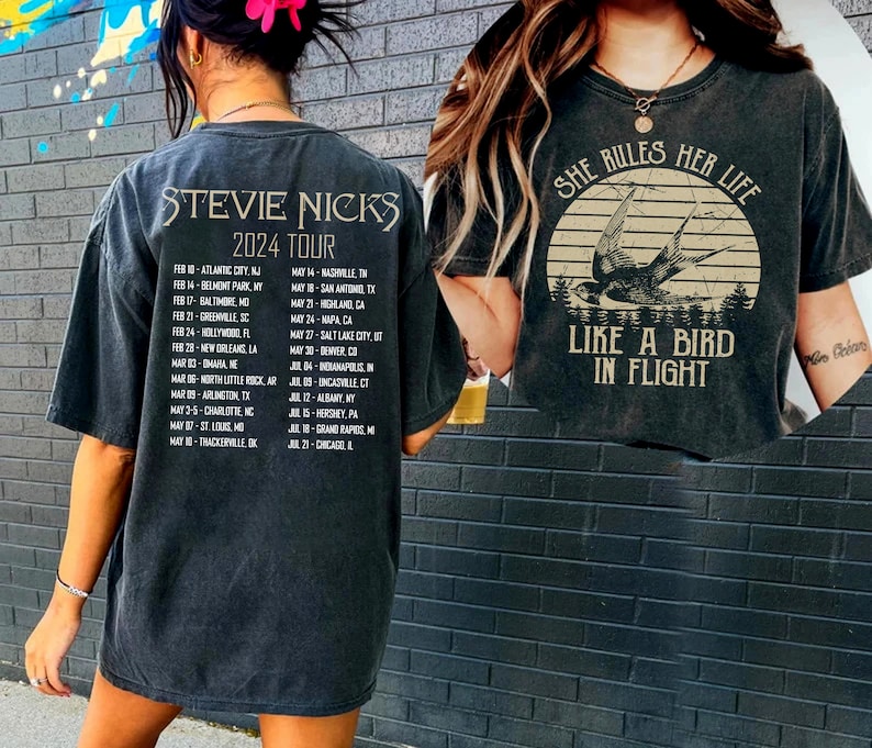 Graphic Stevie Nicks 2Side Shirt Stevie Nicks Music Tour Shirt
