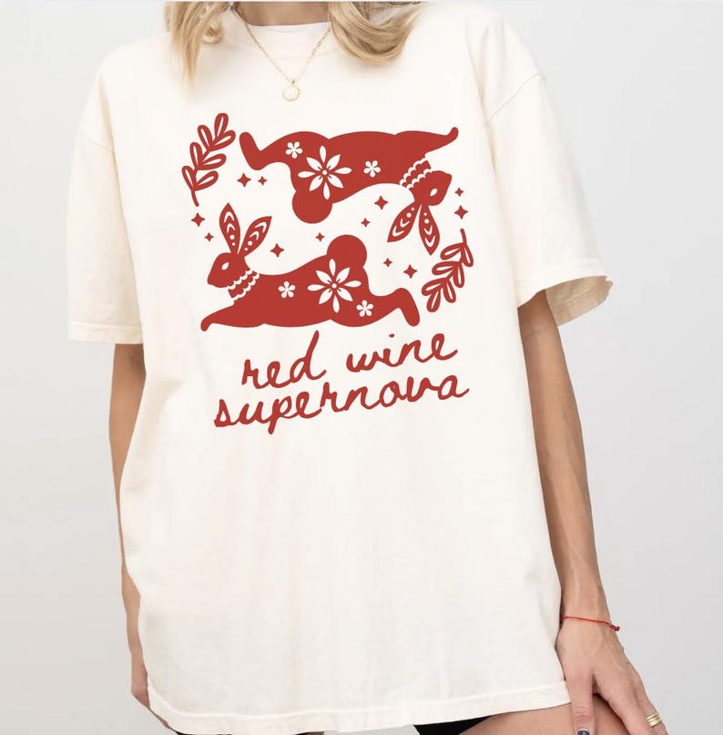 Red Wine Supernova Shirt Chappell Music Vintage Shirt Graphic Shirt Rabbit