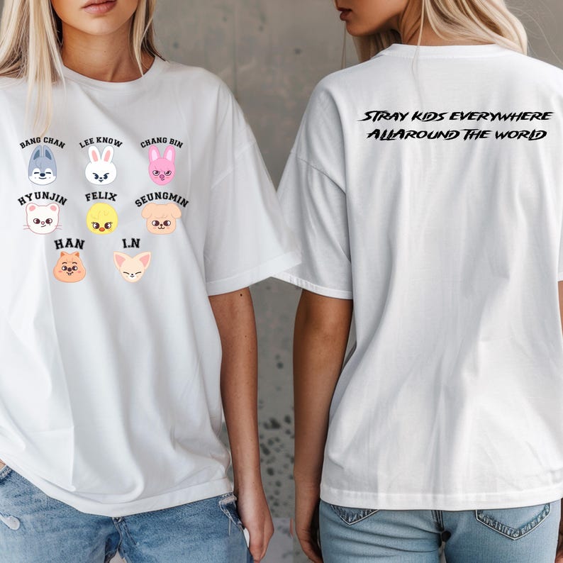 Cute Stray Kids Members Shirt Skzoo Shirt Stray Kids Shirt