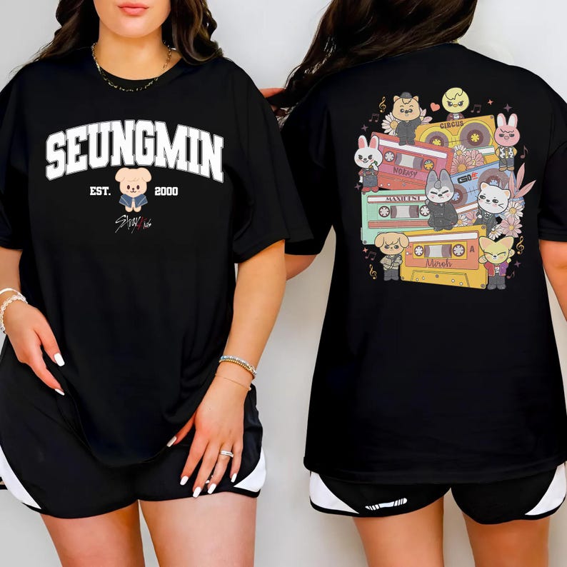 Stray Kids Members Chibi Shirt Stray Kids World Tour Shirt Skz Merch