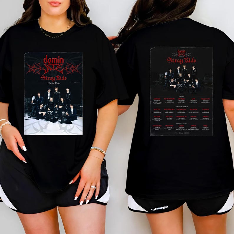 Stray Kids Shirt Stray Kids Dominate World Tour Shirt Skz Merch