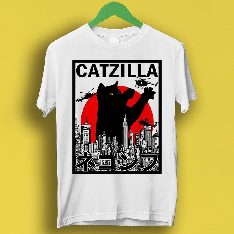 Catzilla King Of Pawster Paws Cat Kitten Pet Lover Meme Gift Funny Style Cult Movie Music Shirt Shirt P3522