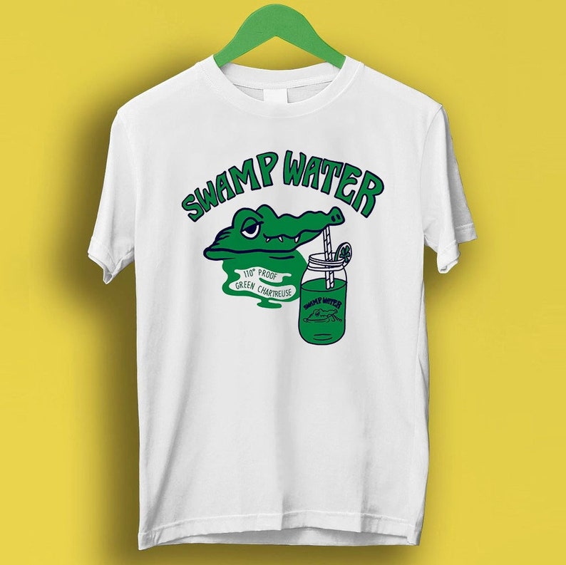 Swamp Water Punk Rock Cartoon Alligator Meme Gift Funny Shirt Style Cult Music Shirt P320