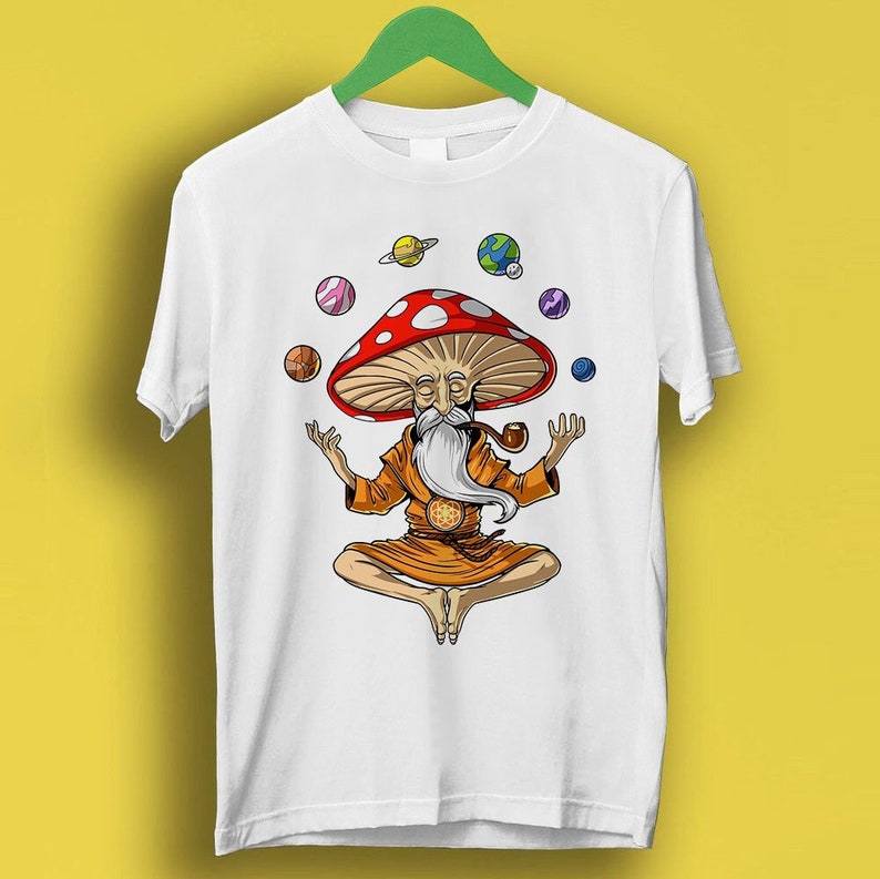 Magic Mushroom Buddha Om Planet Meditation Zen Yoga Chakra Meme Mens Womens Cartoon Anime Top Gift Shirt Shirt P425