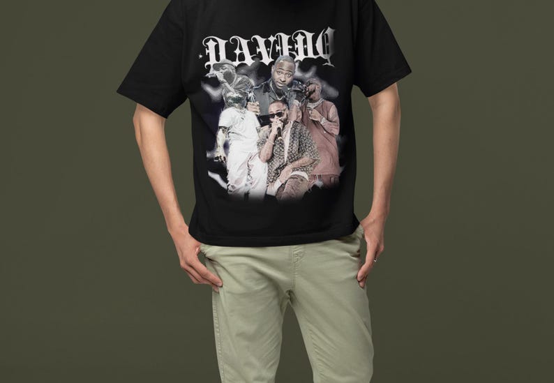 Davido Shirt, Afrobeat-Inspired Concert Wear For Hip-Hop Fans