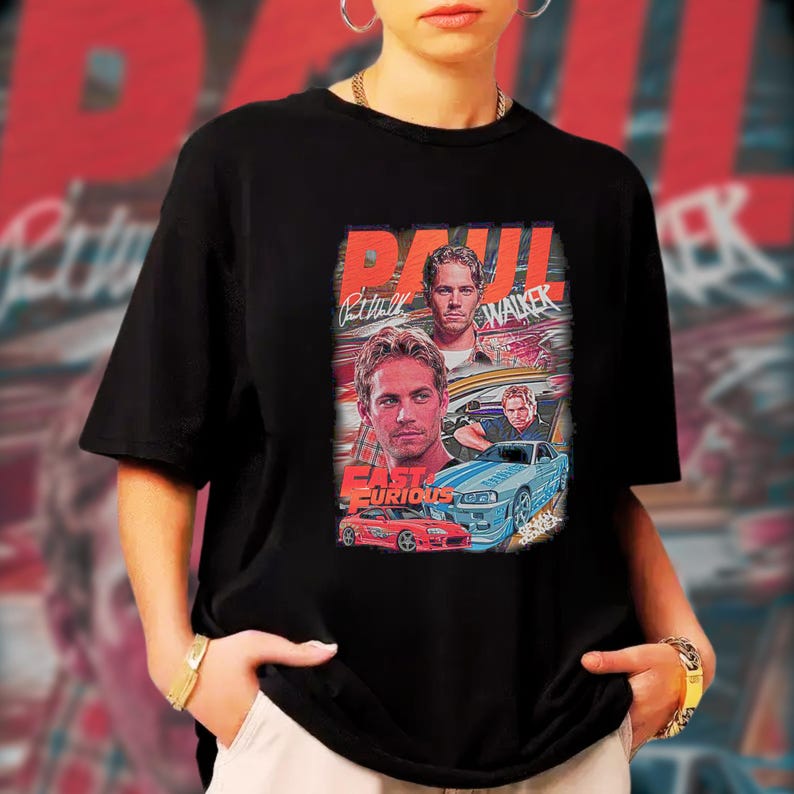 Paul Walker Car Shirt  Fast And Furious Tribute Shirt For Mechanics And Car Guys