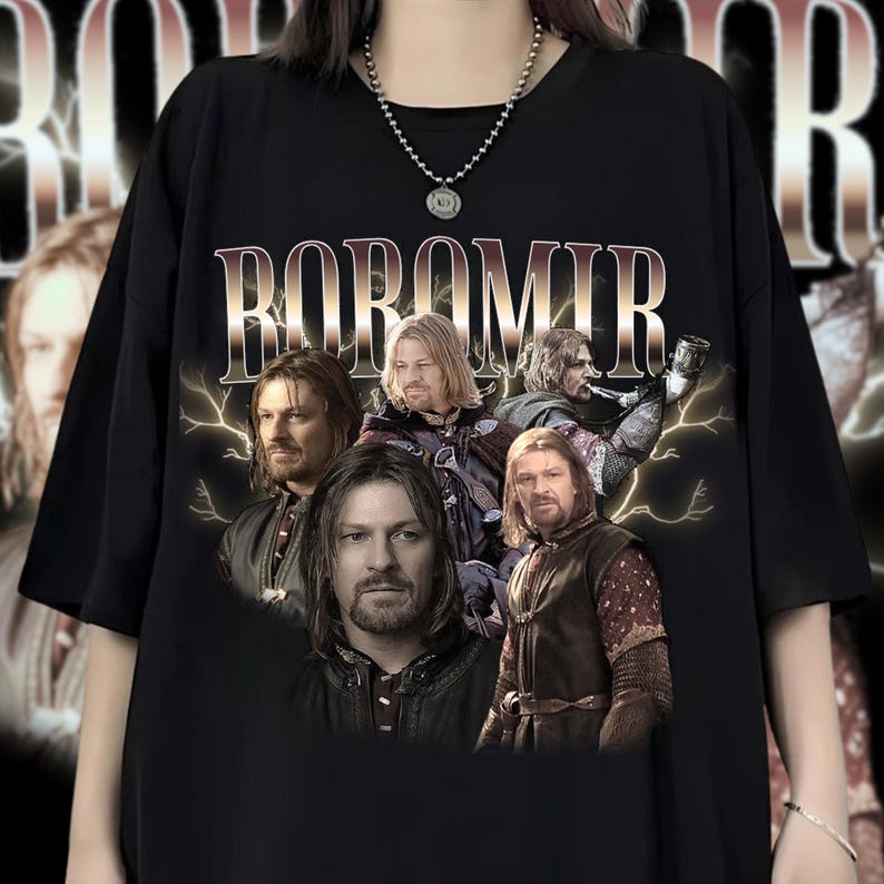 Vintage Boromir Shirt  Classic Lord Of The Rings Shirt Featuring Iconic Design For Dedicated Tolkien Fans