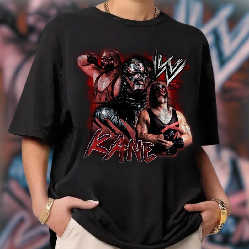 Kane Wwe Shirt  Iconic Wrestling Apparel For Pro Wrestling Fans