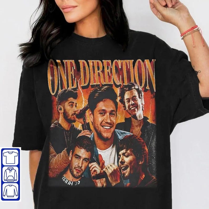 One Direction Shirt 1D Shirt Member'S Signature One Direction Shirt