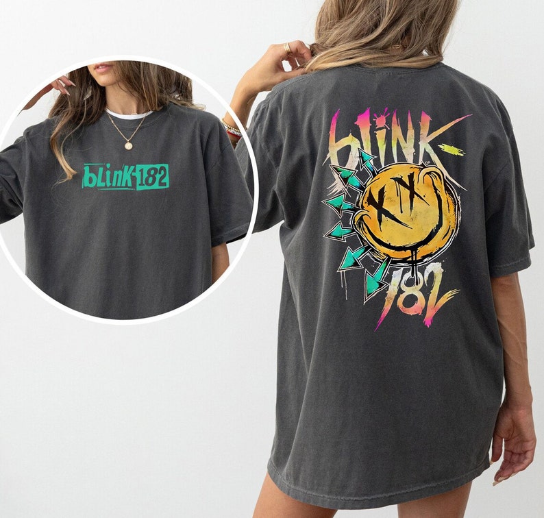 Blink Shirt Smile Face Shirt Retro Smile Face Shirt