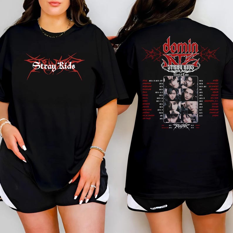 Stray Kids Dominate World Tour Shirt Stray Kids Shirt Skz Merch