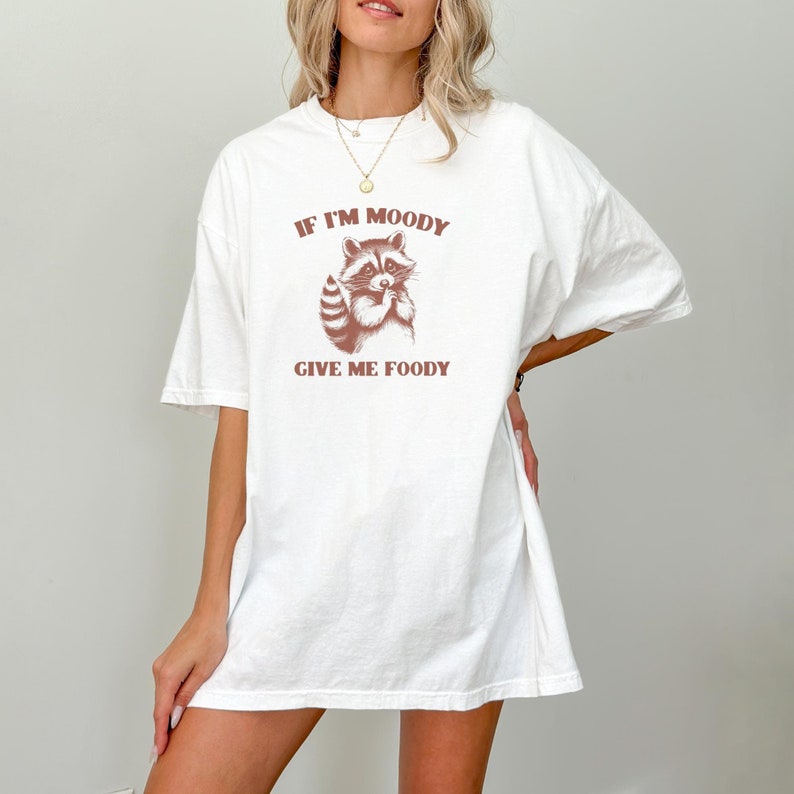 If I'M Moody Give Me Foody Shirt Feral Raccoon Sweater Sarcastic Shirt