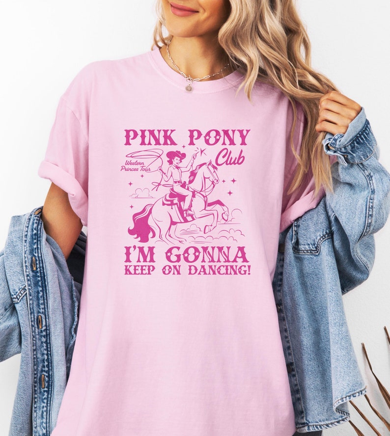 Pink Pony Club Shirt Sapphic Lesbian Pride Music Shirt Western Princess Tour Shirt