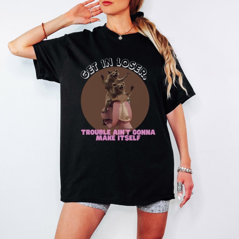 Two Raccoons Retro Graphic Shirt Vintage Raccoon Moon Shirt Raccoon Lovers