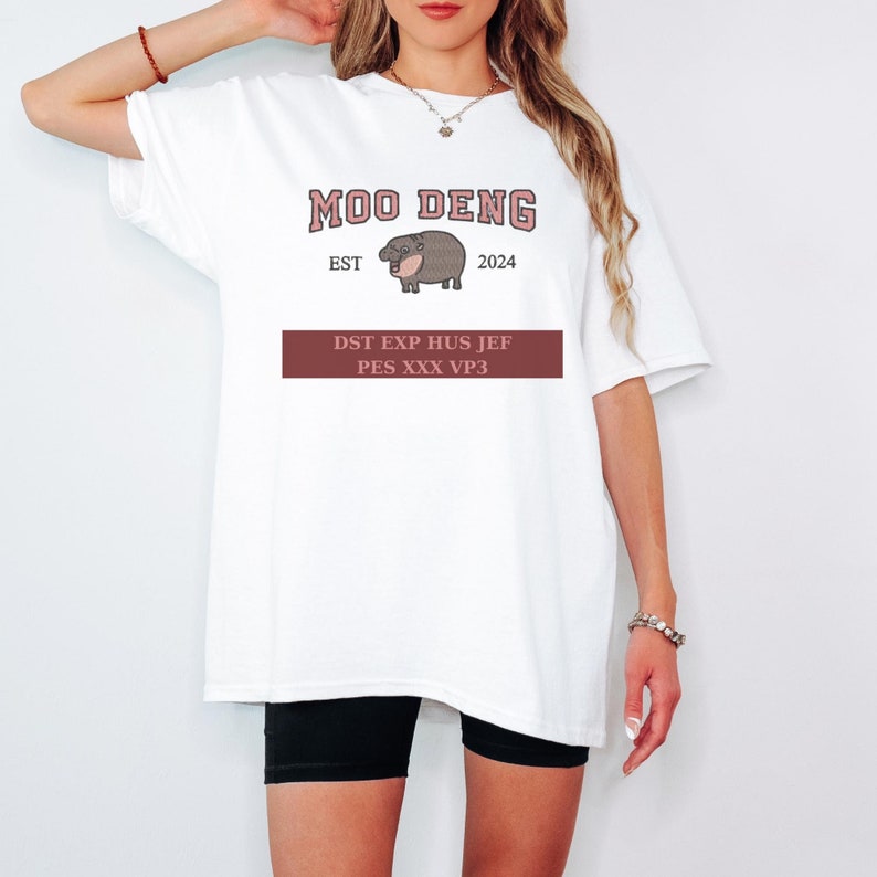 Moo Deng With The Moon Shirt Moo Deng Shirt