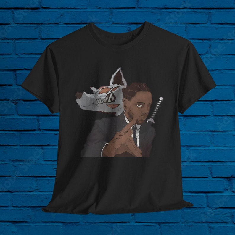 New Kendrick Black Anlme Wolf Samurai Hitman! Kendrick Lamar Shirt Sza