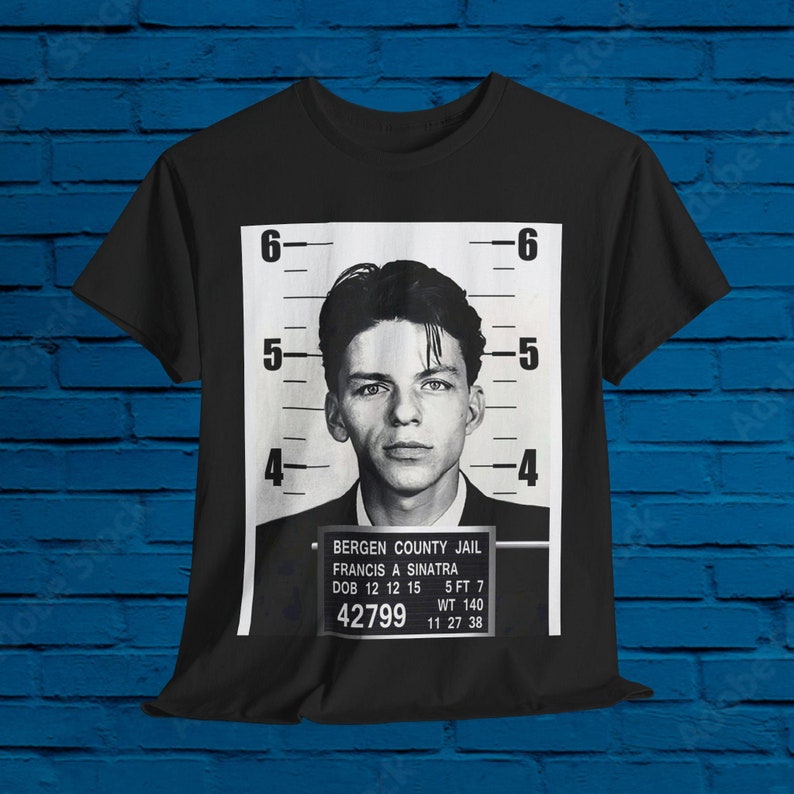 Frank Sinatra Enhanced Mugshot Elvis Presley Shirt