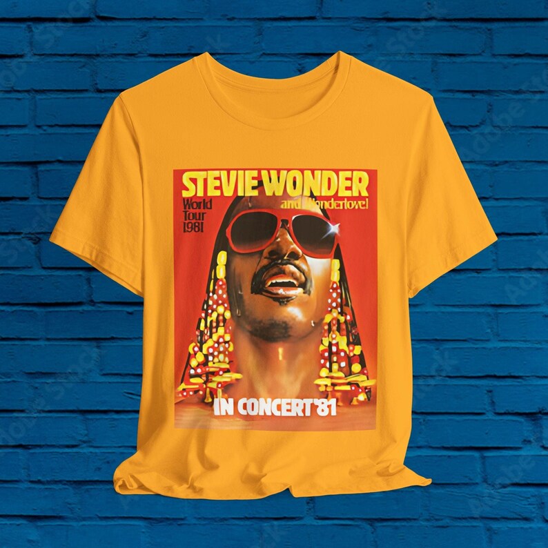 Stevie Wonder New Rare Hotter Than July! Marvin Gaye Shirt