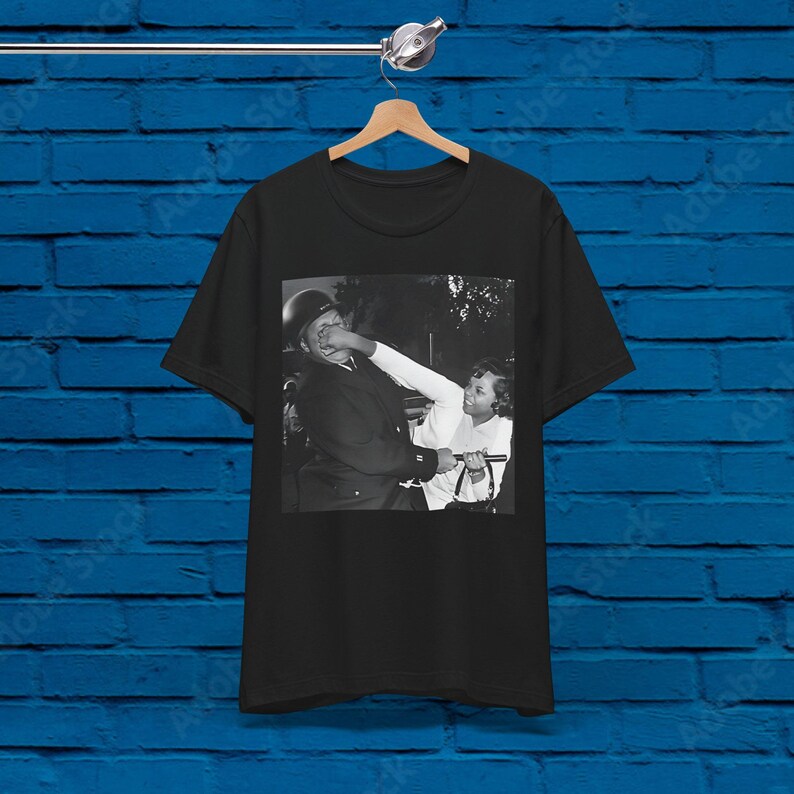 Black History Woman Punch Cop! Civil Rights Angela Davis Shirt