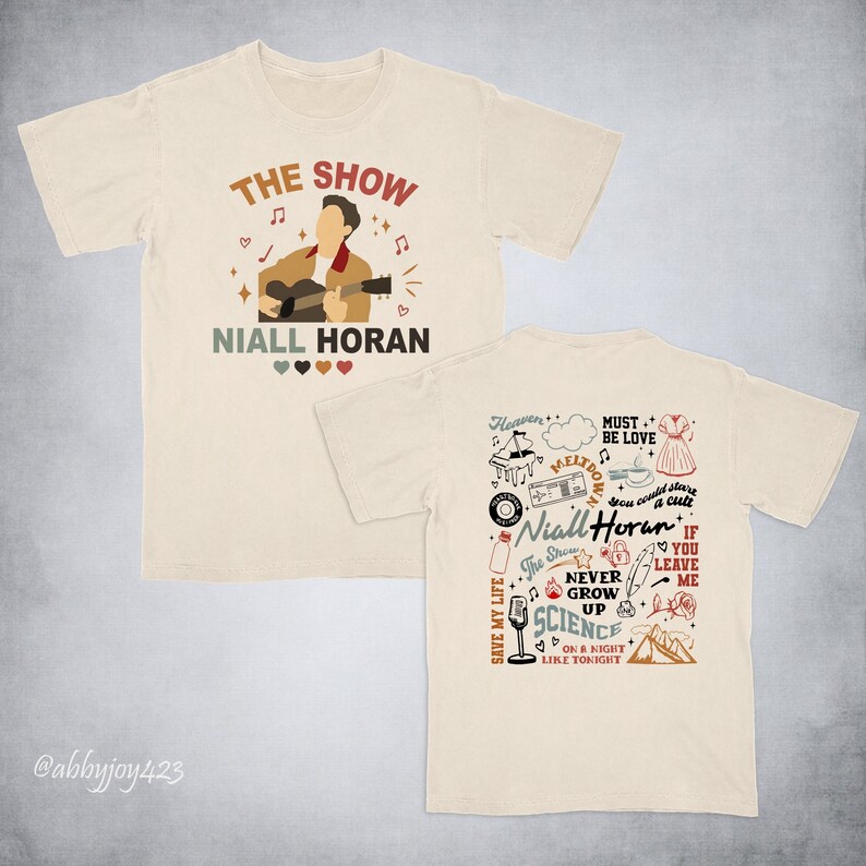 Niall Horan The Show Tracklisshirt, Niall Horan Merch Shirt, Sweashirt (On 2 Sides)