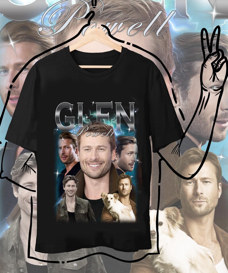 Glen Powell Vintage Shirt Glen Powell Gift Glen Powell Sweashirt