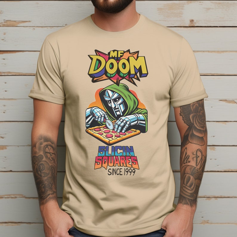 Mf Doom Shirt Comic Vintage Style -Icon Graphic Shirt -Retro Rapper Shirt Underground Legendgifshirt 'Slicin Squares'