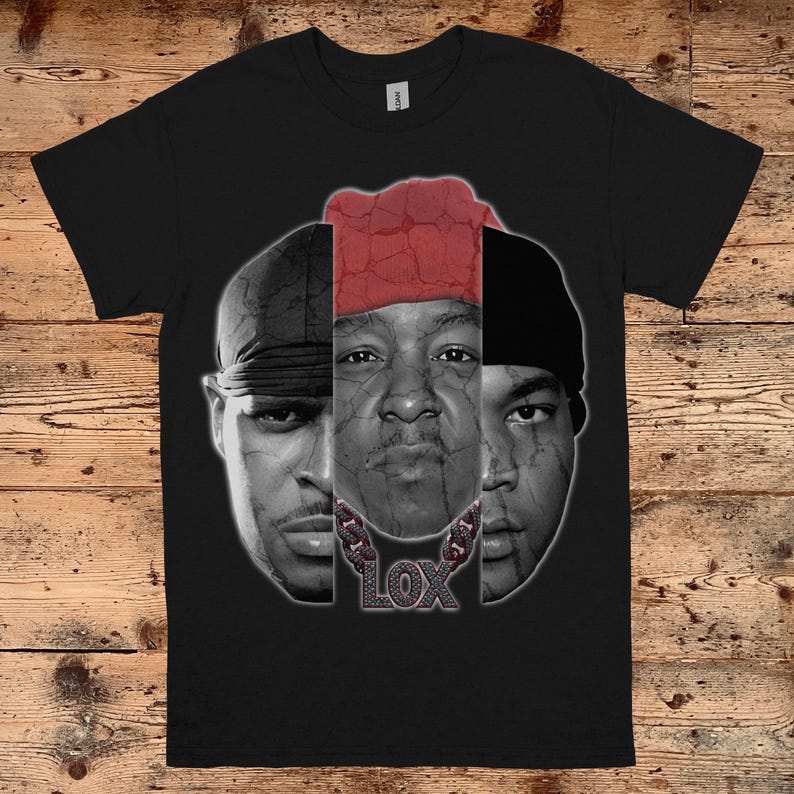 The Lox Shirt Vintage Hip-Hop Graphic Shirt Classic 90S Rap Group Style Jadakiss Styles P Sheek Louch Fan Shirt Urban Gifshirt