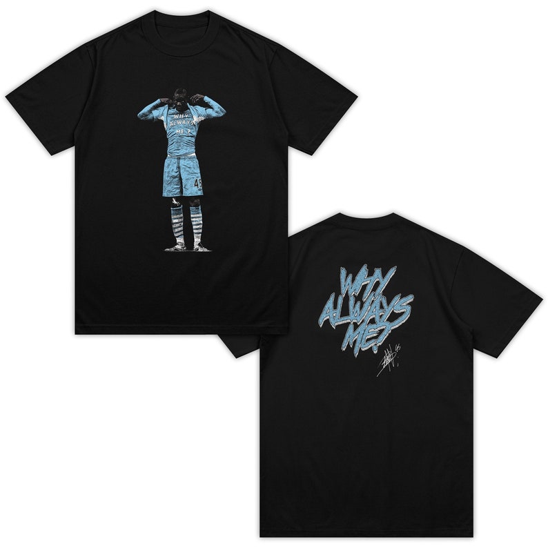 Mario Balotelli Graphic Shirt Iconic Retro Football Shirt Why Always Me? Man City Shirt