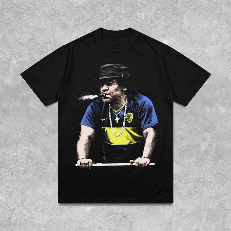 Diego Maradona Graphic Shirt Iconic Retro Football Shirt Football Gift Idea