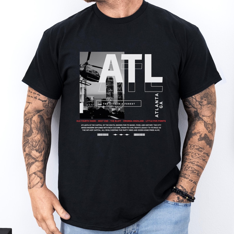 Atlanta Skyline Shirt Atl Shirt Celebrating Iconic Neighborhoods And Southern Culture