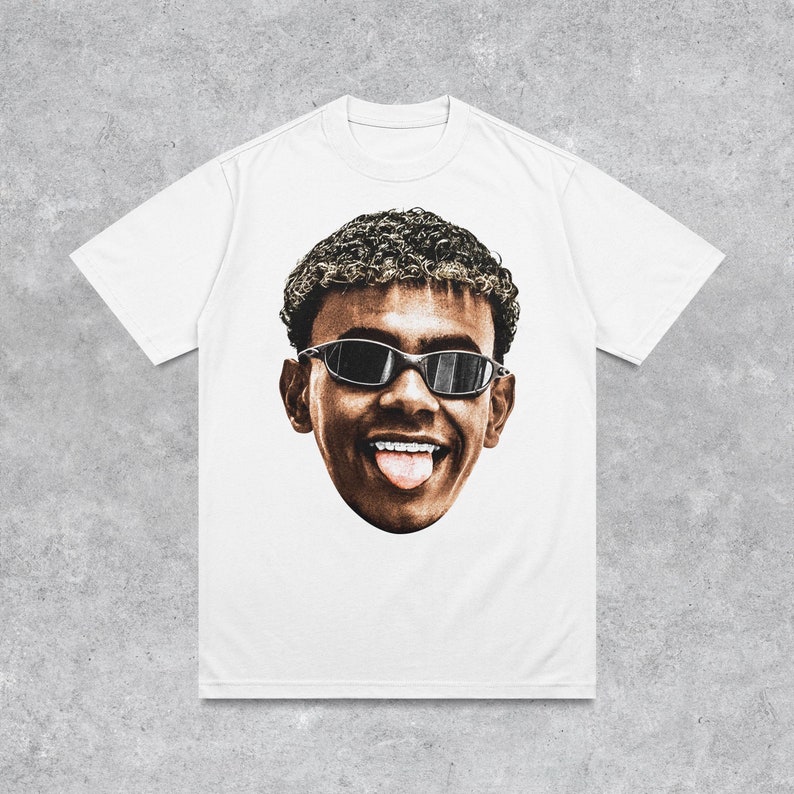 Lamine Yamal Graphic Shirt Fc Barcelona Football Shirt Head Cut-Out