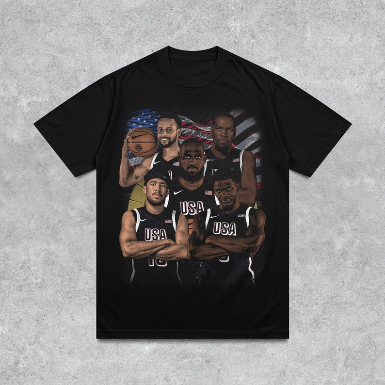 Team Usa Basketball Graphic Shirt Lebron James Stephen Curry