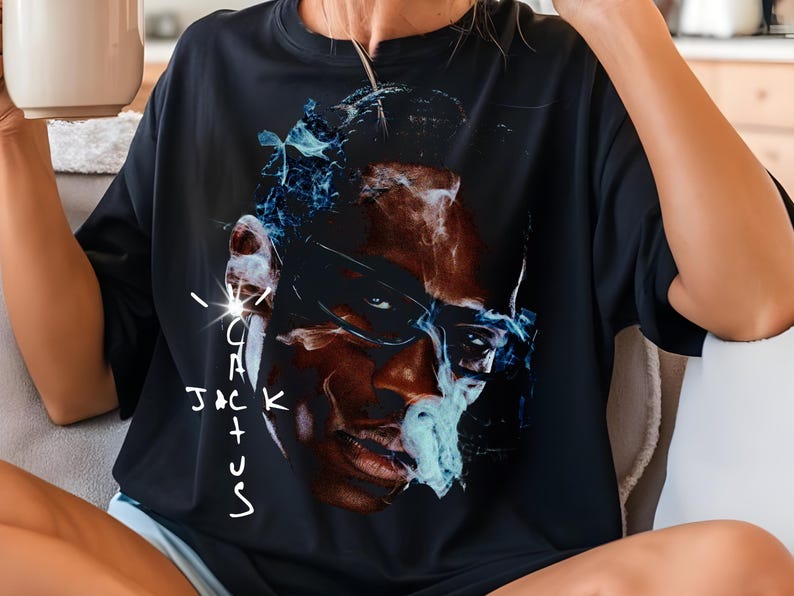 Travis Scott Graphic Shirt  Cactus Jack Rap Shirt