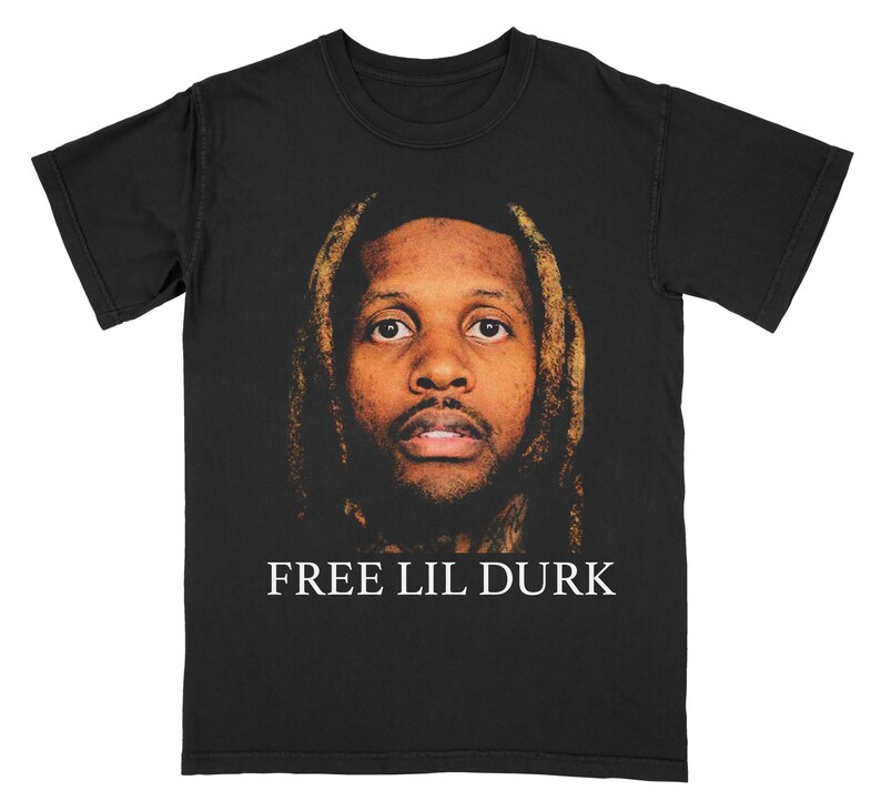 Free Lil Durk Graphic Shirt Mug Shot Rap Shirt