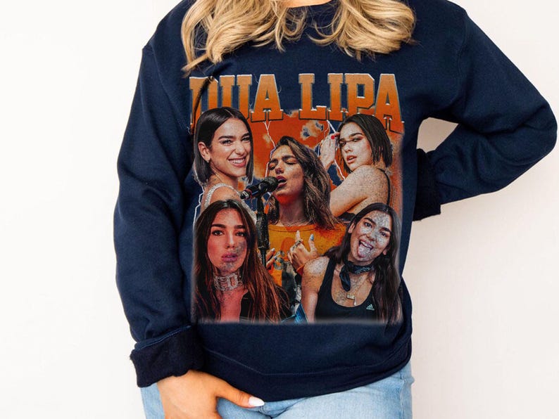 Retro Dua Lipa Shirt Gildan 64000 Shirt Pop Star Design For Fans