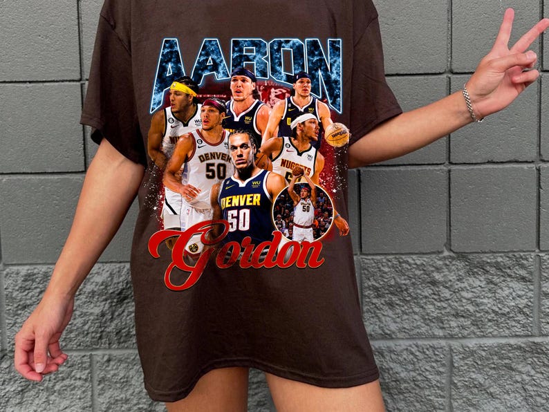 Aaron Gordon Retro Shirt, Nba Shirt, Denver Shirt, Bootleg Aaron Gordon Shirt, Vintage Style