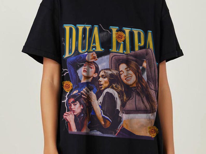 Retro Dua Lipa Inspired Shirt - Trendy Gildan 64000 Shirt, Pop Star Design For Fans