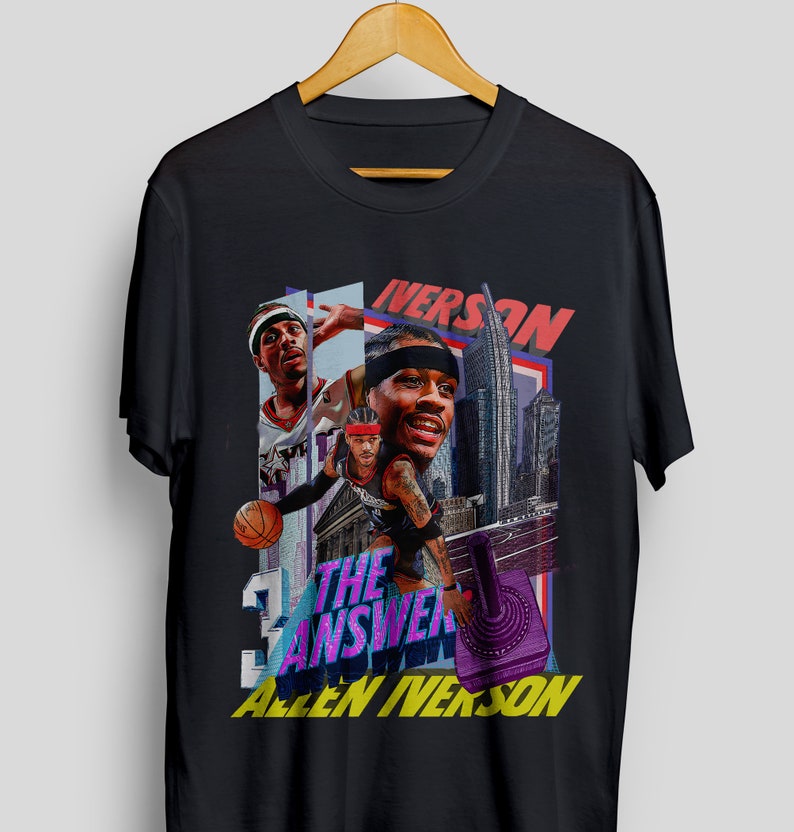 Allen Iverson Shirt Throwback Shirt Shirt, Nba Shirt, Philadelphia 76Ers Shirt, Nba Vintage - Unisex