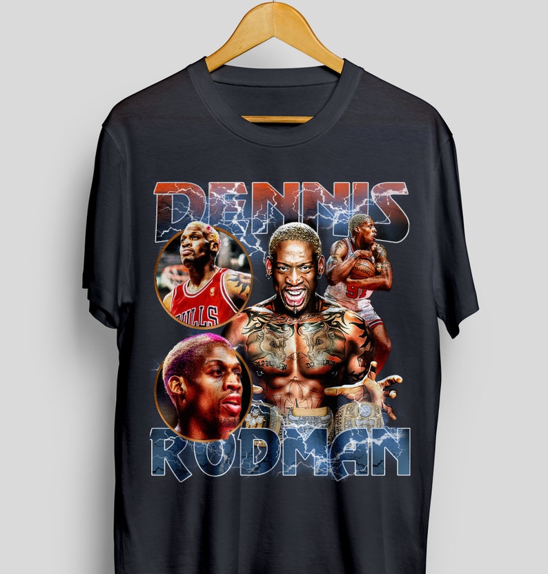 Dennis Rodman Shirt Throwback Shirt Shirt, Shirt, Bulls Shirt, Nba Vintage - Unisex